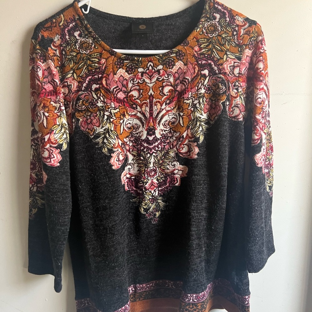 JM Collection Multicolor Knit Top